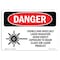 Signmission OSHA Danger Sign, Visible And Invisible Laser, 7in X 5in Decal, 7" W, 5" H, Landscape OS-DS-D-57-L-2454 - alternate 1